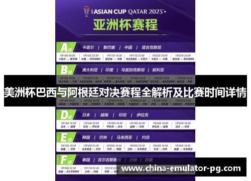 美洲杯巴西与阿根廷对决赛程全解析及比赛时间详情 美洲杯巴西与阿根廷对决赛程全解析及比赛时间详情