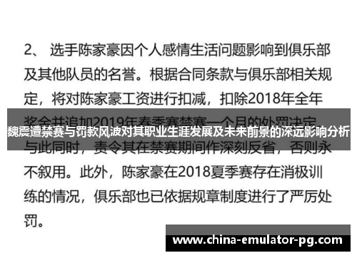 魏震遭禁赛与罚款风波对其职业生涯发展及未来前景的深远影响分析 魏震遭禁赛与罚款风波对其职业生涯发展及未来前景的深远影响分析